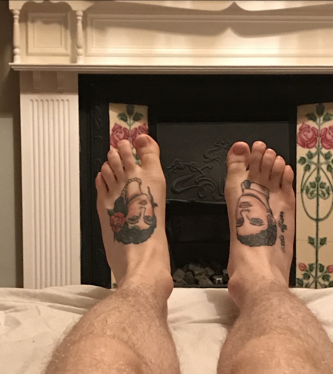 Tattooed feet profile