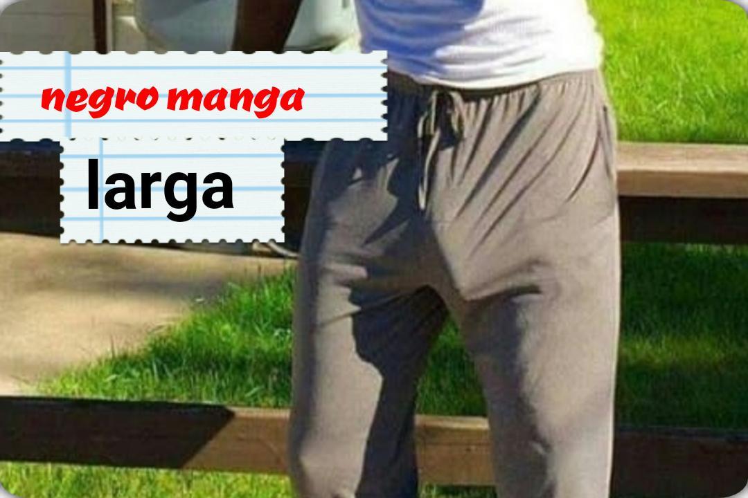 Negro manga larga thumbnail