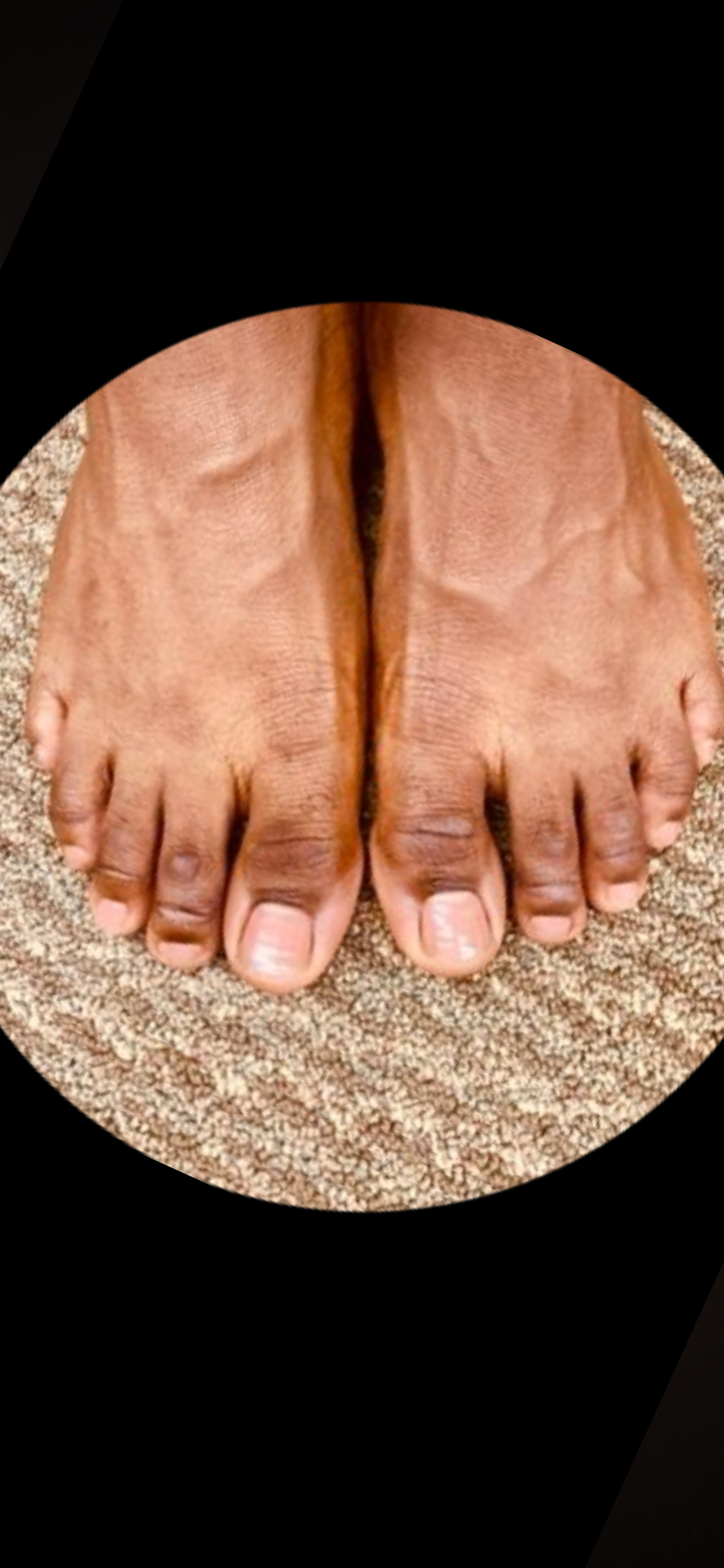 Collegiate boy feet profile